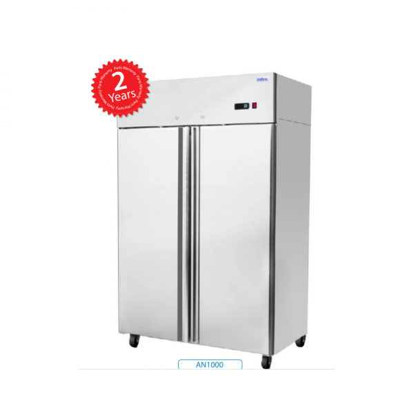 Infrio Slimline Stainless Steel Double Door Fridge