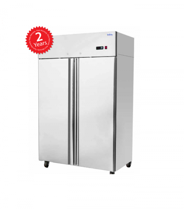 Infrio Slimline Stainless Steel Double Door Freezer AN1000BT