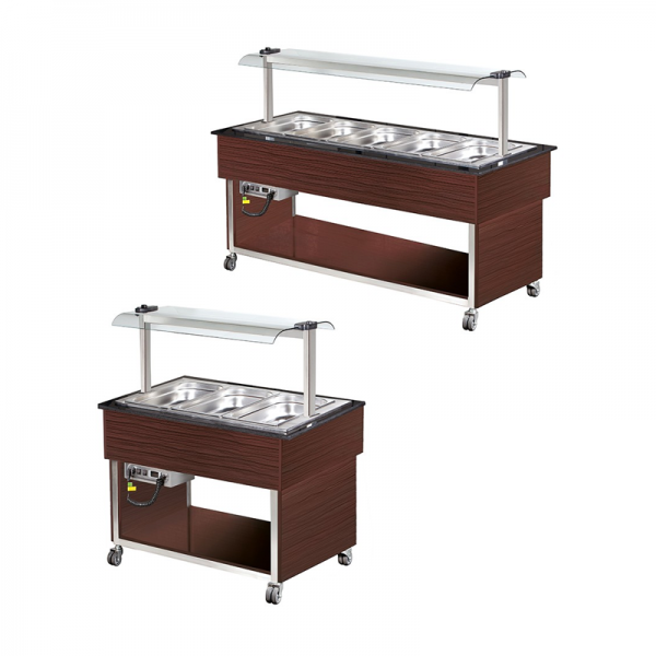 Blizzard Wood Finish Hot Buffet Display