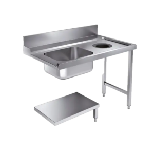 ENTRY TABLE BOTTOM SHELF WITH WASTE HOLE 1200 RIGHT FOR 7280.0045-0046